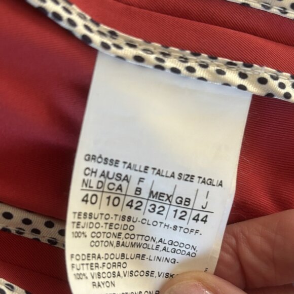 Weekend Max Mara Red Trenchcoat Sz 10 - Picture 4 of 7